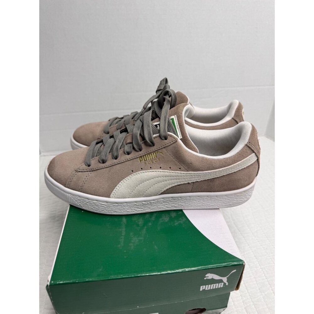 Puma Classic Suede Grey Leather Low Top Lace Up Sneaker Men 7 - Picture 5 of 13